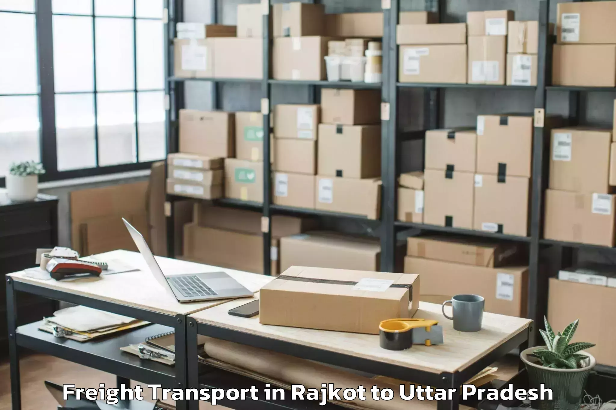 Hassle-Free Rajkot to Sahawar Freight Transport